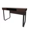 Bureau table ordinateur Tough - table d'appoint - vintage industriel - métal noir bois marron – Image 3