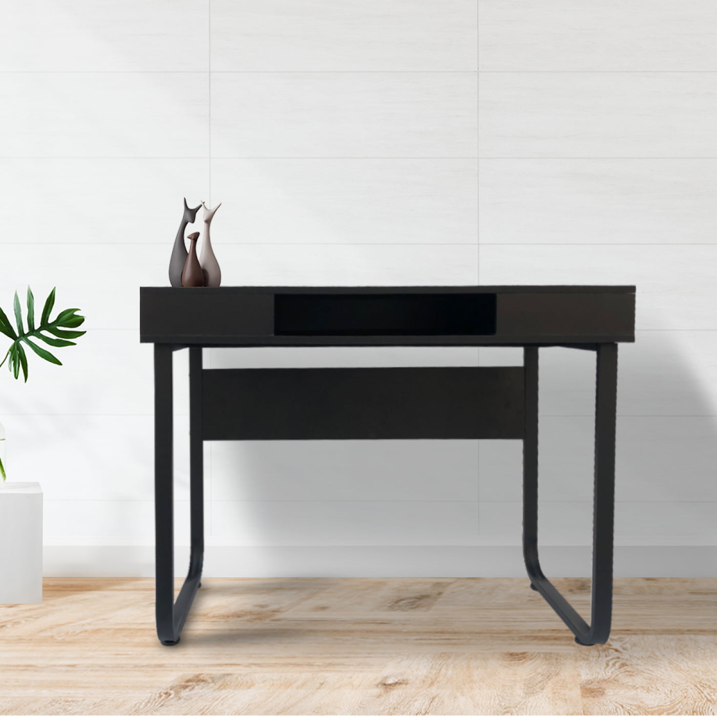 Bureau table d'ordinateur Tough - table d'appoint - industriel moderne - métal noir bois noir - VDD World Bureau table d'ordinateur Tough - table d'appoint - industriel moderne - métal noir bois noir - VDD World