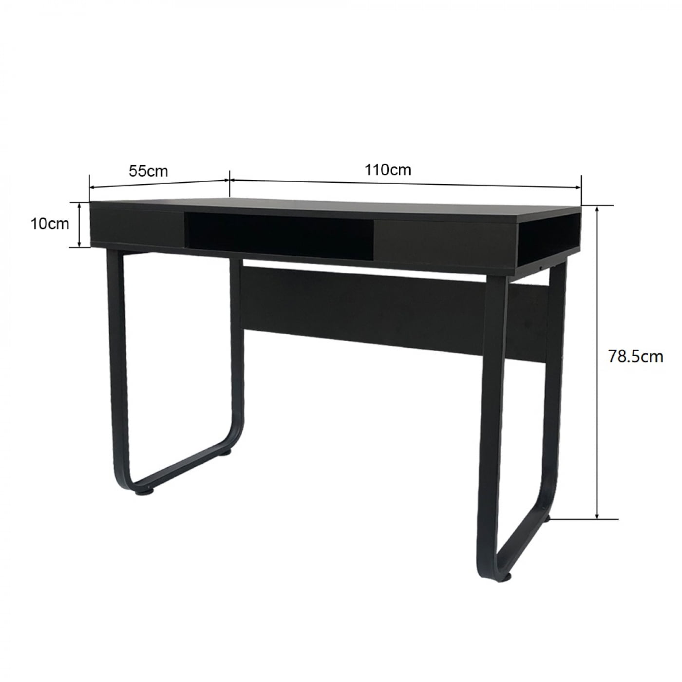 Bureau table d'ordinateur Tough - table d'appoint - industriel moderne - métal noir bois noir - VDD World Bureau table d'ordinateur Tough - table d'appoint - industriel moderne - métal noir bois noir - VDD World