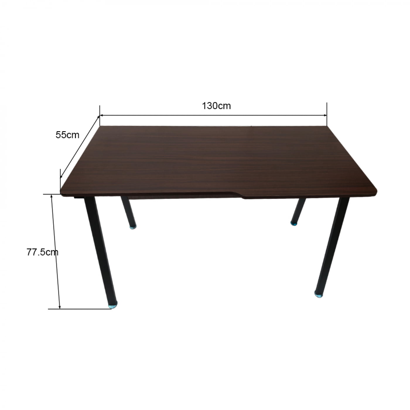 Table d'ordinateur bureau Tough - 130 cm de large - bois marron métal noir - VDD World Table d'ordinateur bureau Tough - 130 cm de large - bois marron métal noir - VDD World