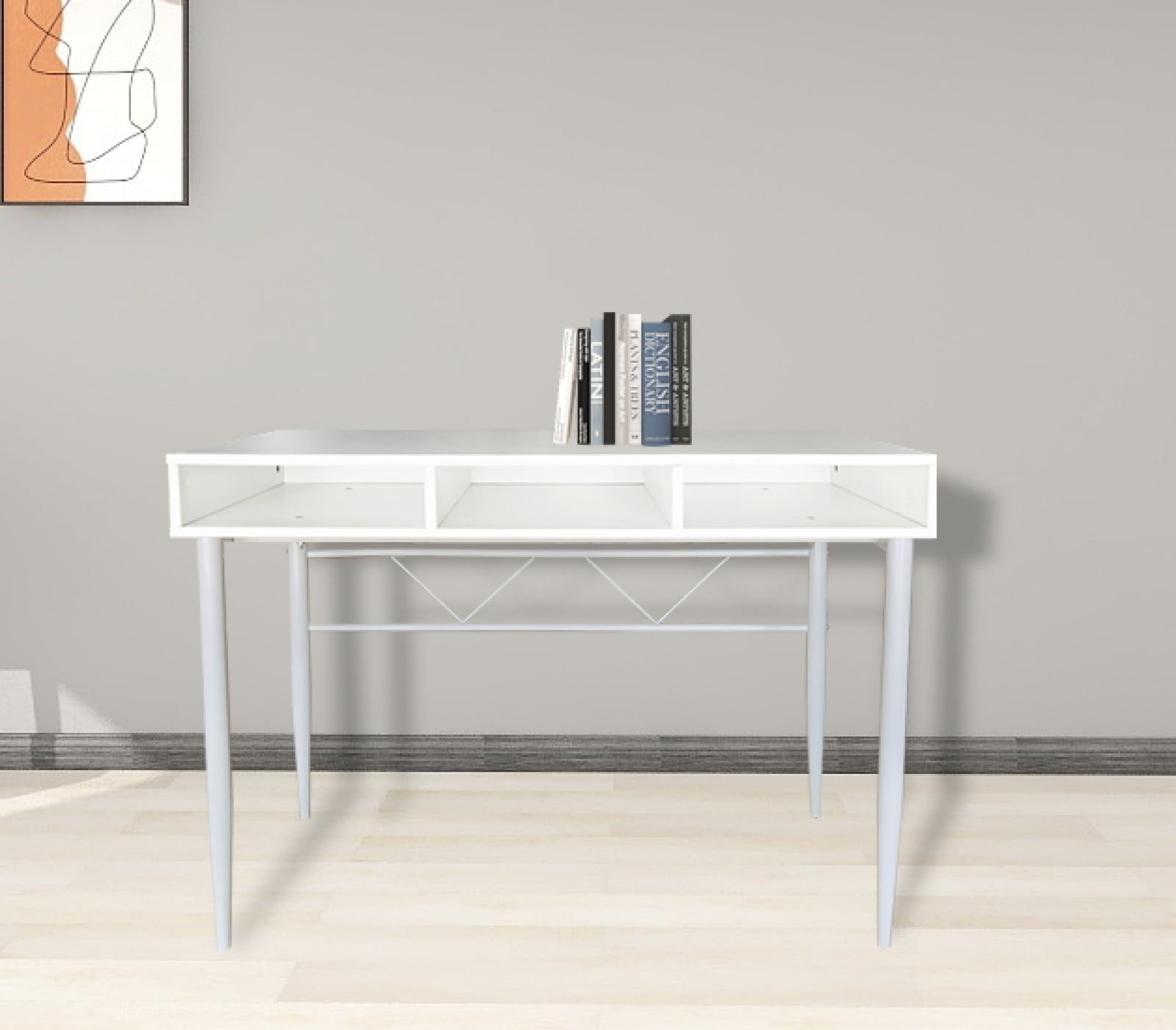 Bureau Stoer - table d'appoint hall ou couloir - style industriel moderne - blanc - VDD World Bureau Stoer - table d'appoint hall ou couloir - style industriel moderne - blanc - VDD World