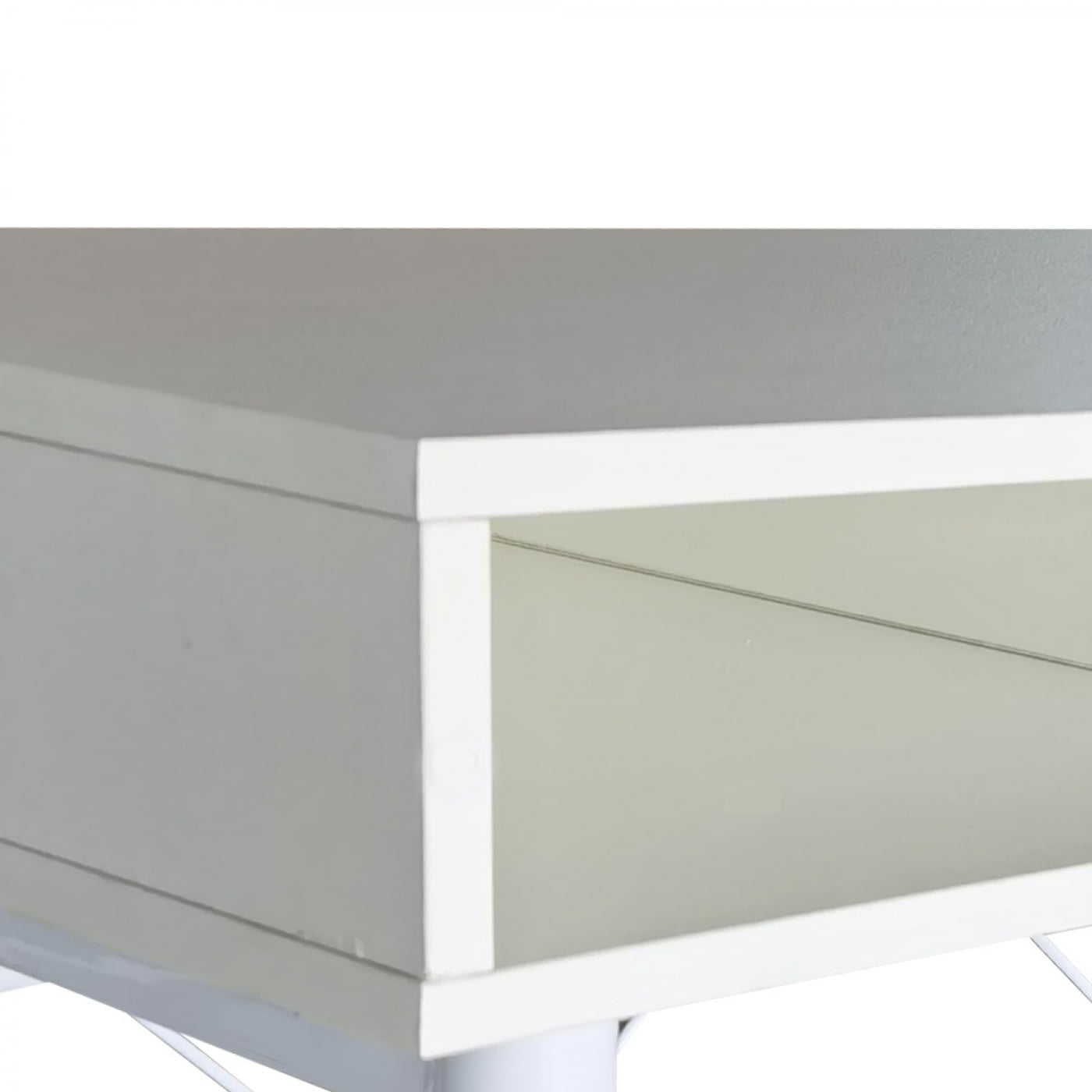 Bureau Stoer - table d'appoint hall ou couloir - style industriel moderne - blanc - VDD World Bureau Stoer - table d'appoint hall ou couloir - style industriel moderne - blanc - VDD World