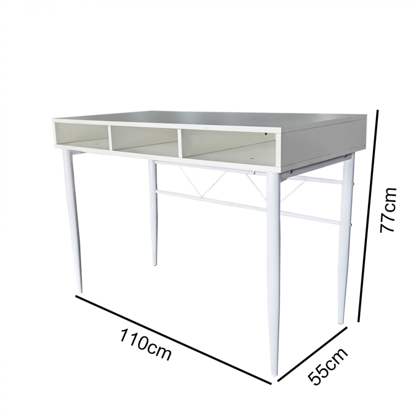 Bureau Stoer - table d'appoint hall ou couloir - style industriel moderne - blanc - VDD World Bureau Stoer - table d'appoint hall ou couloir - style industriel moderne - blanc - VDD World