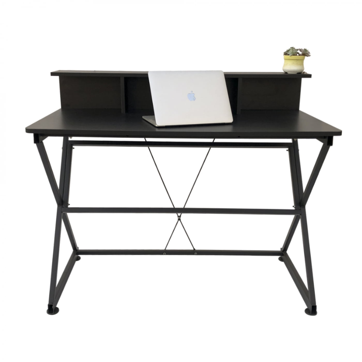 Table de bureau ordinateur portable Tough - style industriel moderne - 110 cm de large - noir - VDD World Table de bureau ordinateur portable Tough - style industriel moderne - 110 cm de large - noir - VDD World