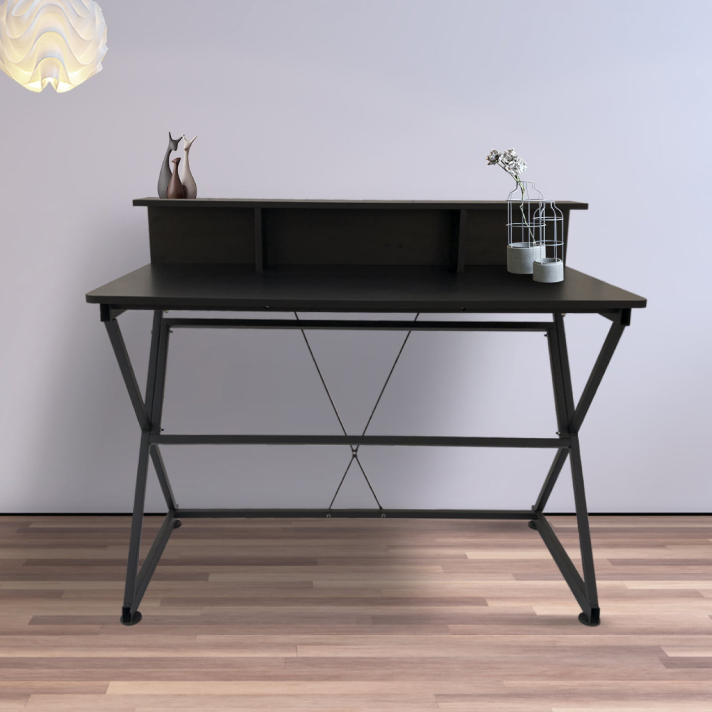 Table de bureau ordinateur portable Tough - style industriel moderne - 110 cm de large - noir - VDD World Table de bureau ordinateur portable Tough - style industriel moderne - 110 cm de large - noir - VDD World