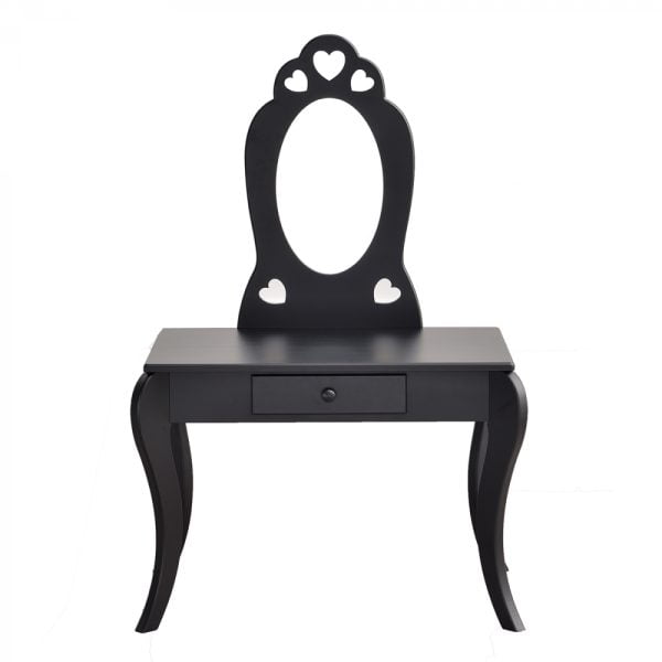 Coiffeuse design coeur - maquillage table de maquillage pépinière fille avec tabouret - VDD World