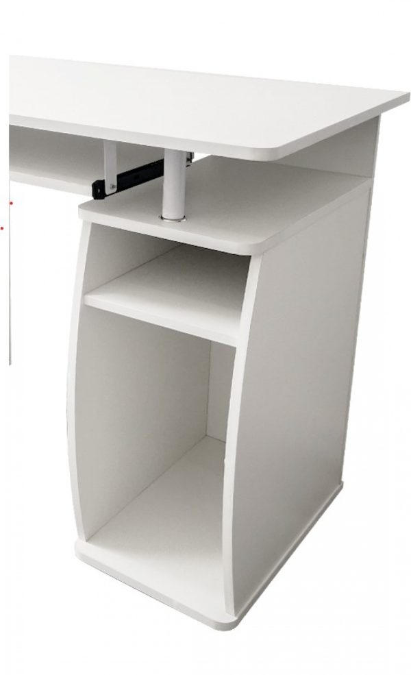 Table d'ordinateur de bureau - largeur 120 cm - blanc - VDD World