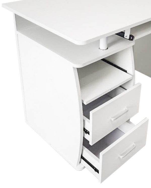 Table d'ordinateur de bureau - largeur 120 cm - blanc - VDD World