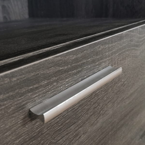 Meuble TV - buffet - largeur 120 cm - couleur gris marron - VDD World