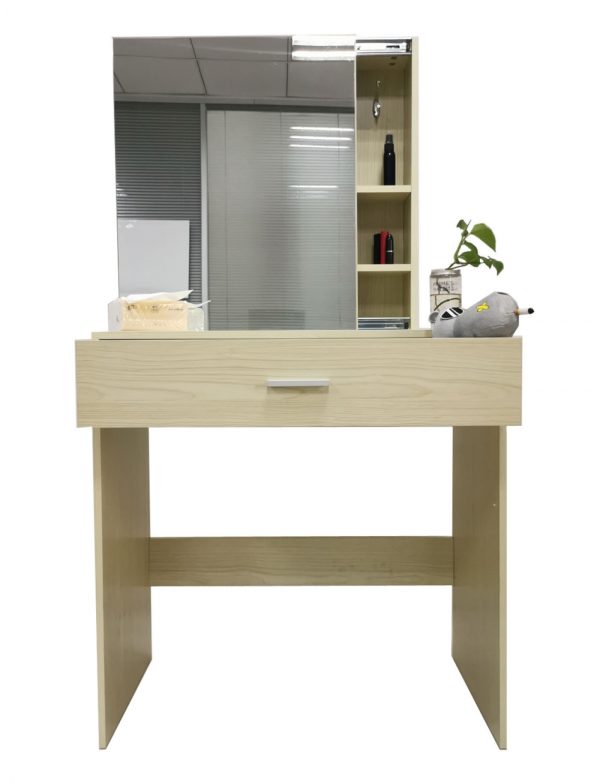 Coiffeuse maquillage maquillage table de maquillage avec armoire miroir et tiroir de rangement marro - VDD World