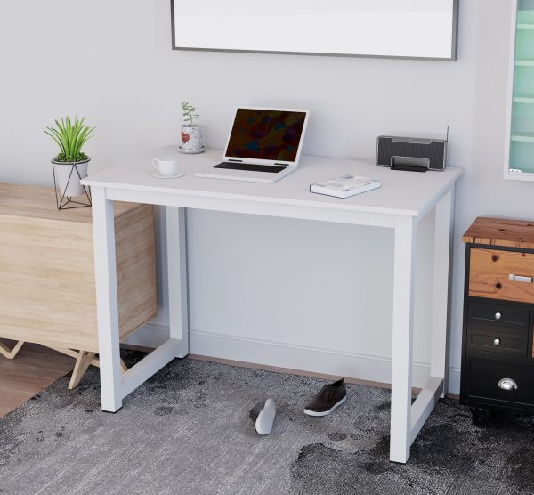 Table de bureau - table de cuisine - largeur 110 cm - blanc - VDD World