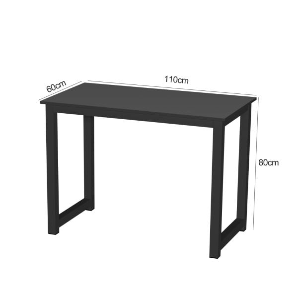 Table de bureau - table de cuisine - largeur 110 cm - noir - VDD World