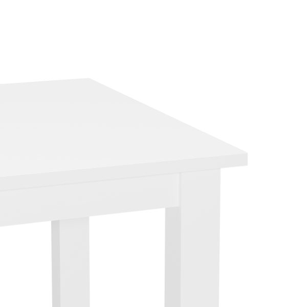 Table de cuisine - table bureau - 75 x 75 cm - blanc - VDD World