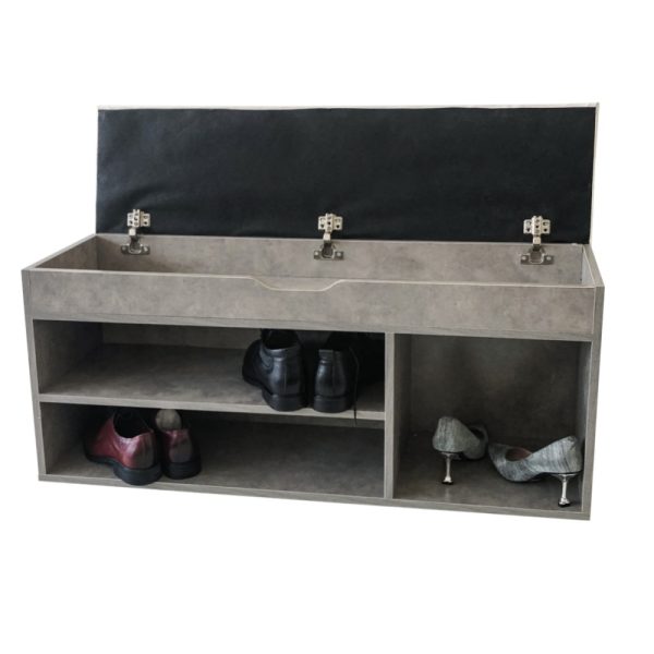 Banc d'entrée meuble à chaussures avec espace de rangement - étagère à chaussures avec coussin d'ass - VDD World