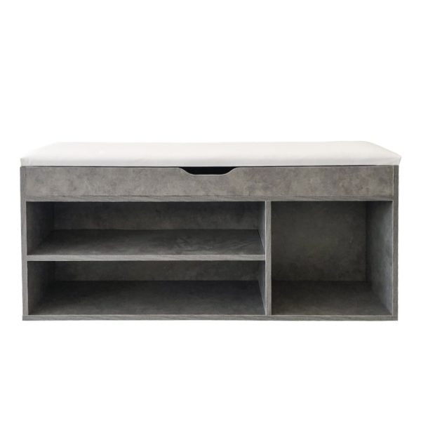 Banc d'entrée meuble à chaussures avec espace de rangement - étagère à chaussures avec coussin d'ass - VDD World