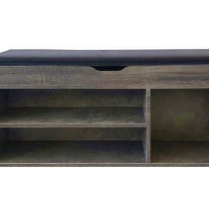 Banc d'entrée de l'armoire à chaussures - étagère à chaussures - avec coussin de siège