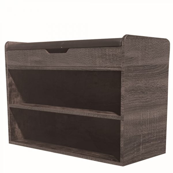 Meuble à chaussures avec banc - banc d'entrée avec compartiments à chaussures - gris marron - VDD World