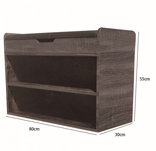 Meuble à chaussures avec banc - banc d'entrée avec compartiments à chaussures - gris marron - VDD World