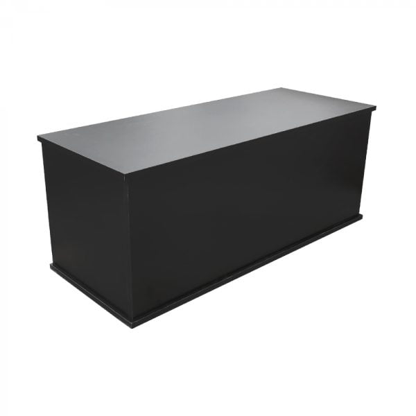 Coffre de rangement bois - coffre à jouets - coffre à couvertures - 100 cm de large - noir - VDD World