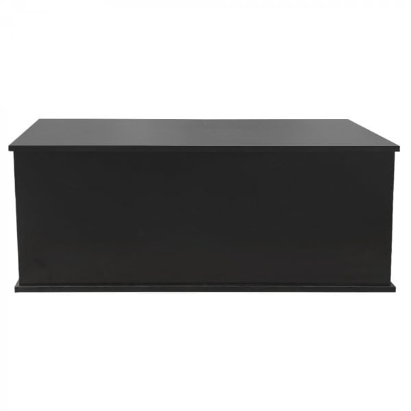 Coffre de rangement bois - coffre à jouets - coffre à couvertures - 100 cm de large - noir - VDD World