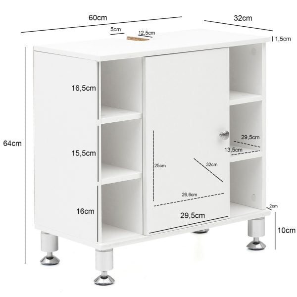 Meuble pour salle de bain meuble vasque Clevaso blanc - VDD World