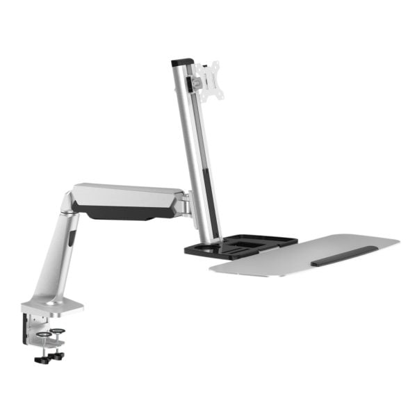 Poste de travail assis-debout - support d'écran avec plateau pour clavier - poste de travail - VDD World