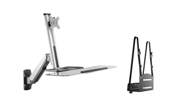 Support mural de bureau assis-debout - support de moniteur support de bureau pour clavier - VDD World