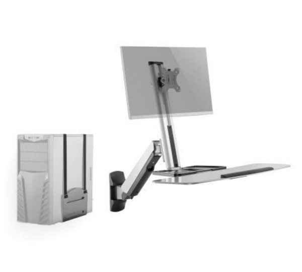 Support mural de bureau assis-debout - support de moniteur support de bureau pour clavier - VDD World