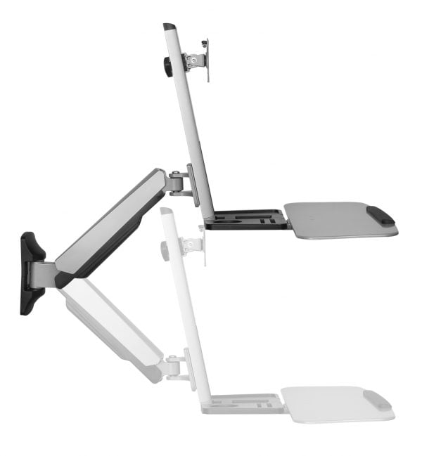 Support mural de bureau assis-debout - support de moniteur support de bureau pour clavier - VDD World