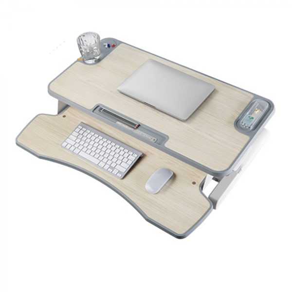 Poste de travail assis-debout sur colonne montante - bureau ergonomique réglable - largeur 80 cm - VDD World