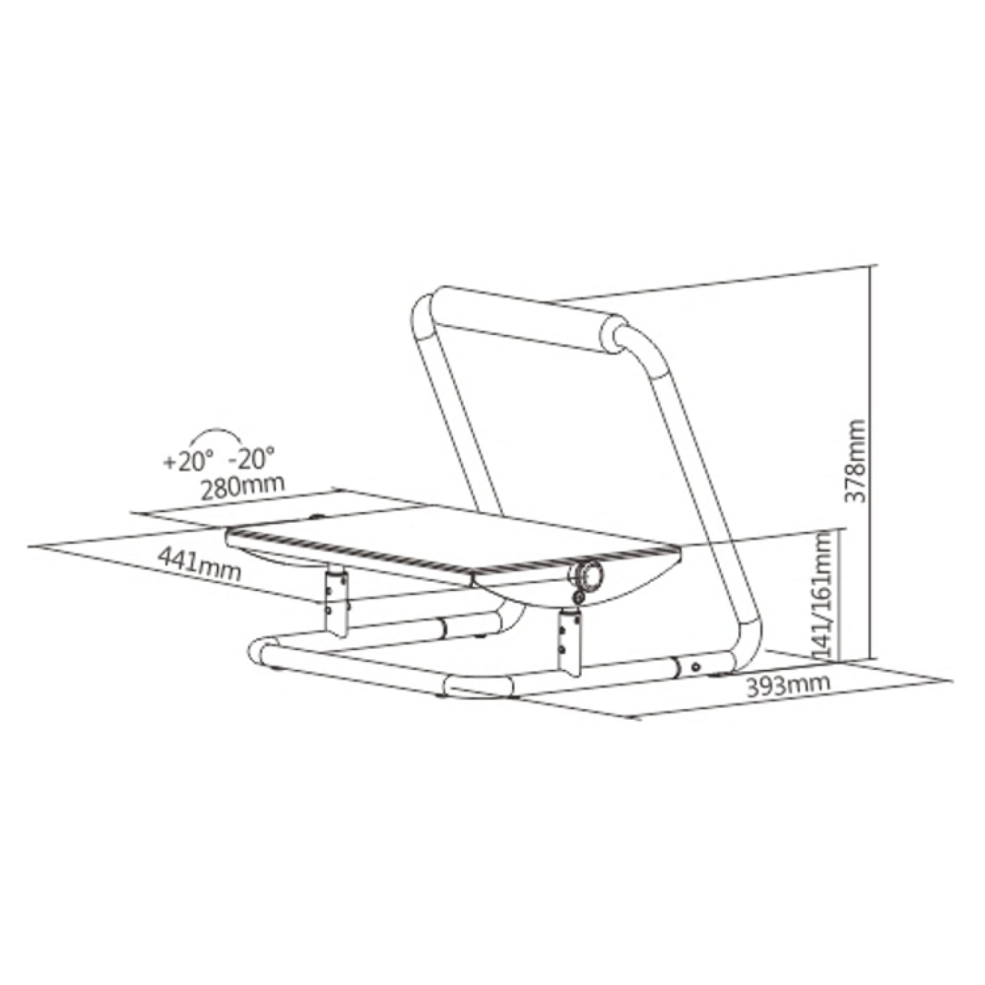 Repose-pieds bureau ergonomiquement réglable - repose-pieds - réglable en hauteur inclinable - VDD World Repose-pieds bureau ergonomiquement réglable - repose-pieds - réglable en hauteur inclinable - VDD World