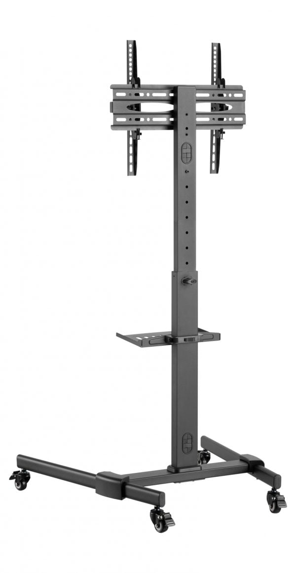 Meuble TV mobile - réglable en hauteur de 116 cm à 151 cm - noir - VDD World