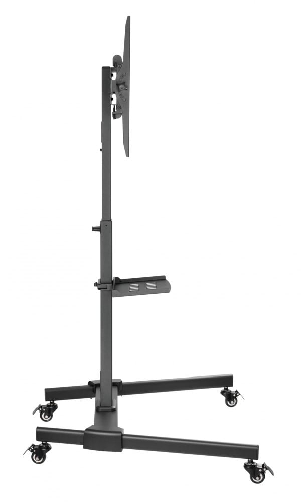 Meuble TV mobile - réglable en hauteur de 116 cm à 151 cm - noir - VDD World