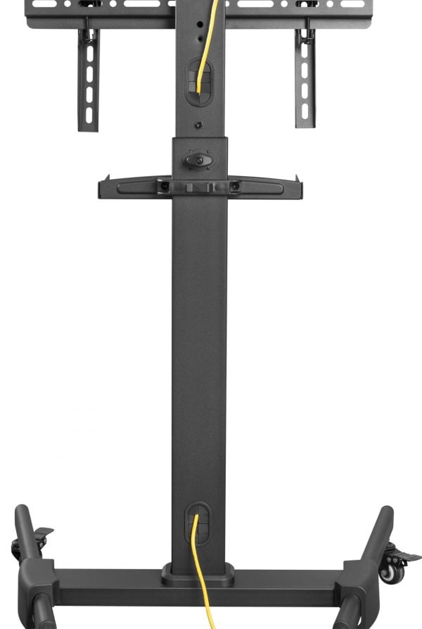 Meuble TV mobile - réglable en hauteur de 116 cm à 151 cm - noir - VDD World
