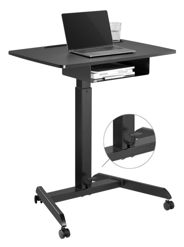 Bureau assis debout table d'ordinateur portable - bureau de présentation - mobile - VDD World