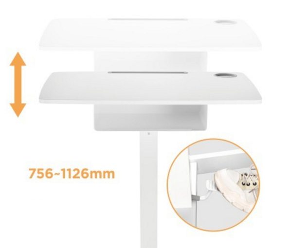 Bureau assis-debout mobile - table pour ordinateur portable - poste de travail mobile - VDD World