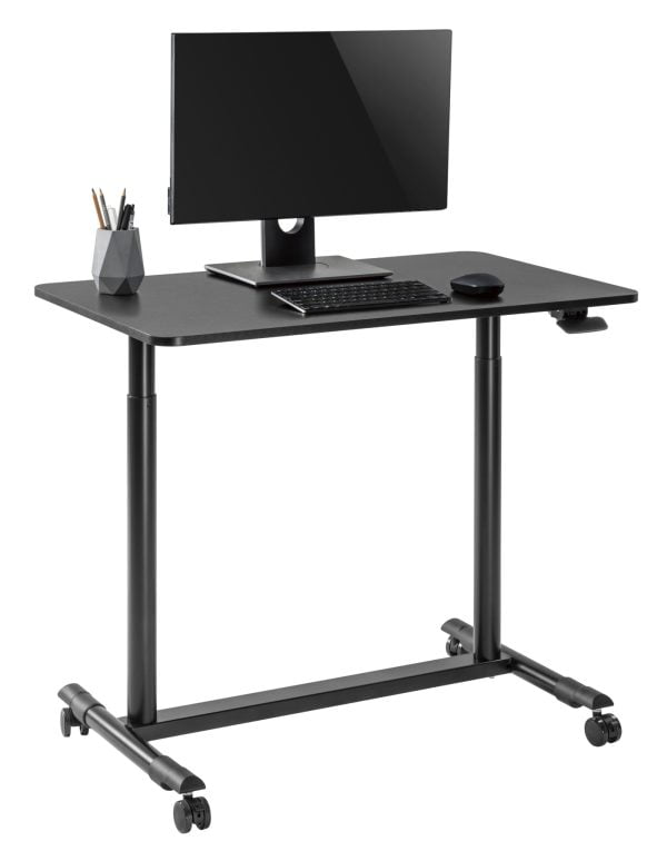 Bureau assis debout mobile - table pour ordinateur portable - réglable en hauteur - VDD World