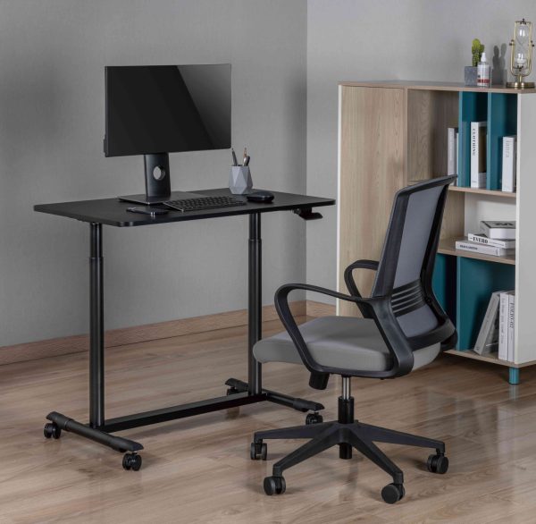 Bureau assis debout mobile - table pour ordinateur portable - réglable en hauteur - VDD World