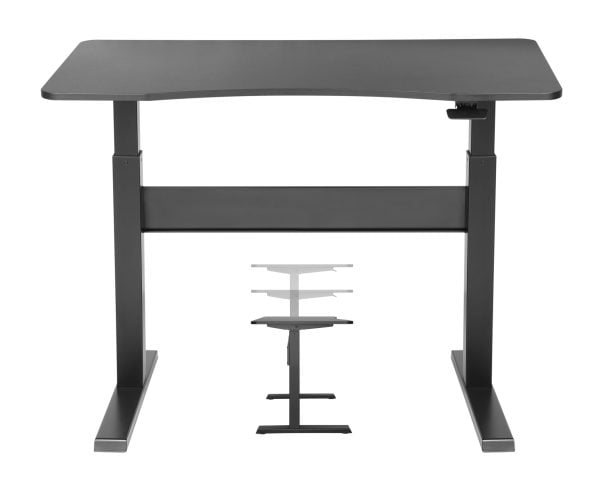 Support de bureau assis - table d'ordinateur portable - réglable en hauteur - 120 x 67,5 cm - VDD World