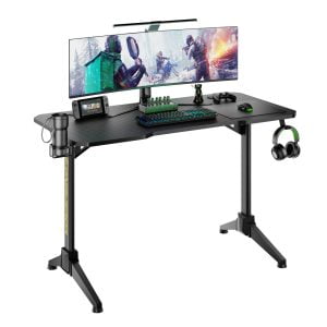 Bureau de jeu Thomas - table d'ordinateur - bureau d'ordinateur - noir