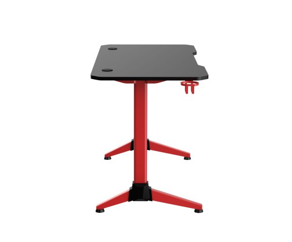 Bureau de jeu Thomas - table d'ordinateur - bureau d'ordinateur - noir rouge - VDD World