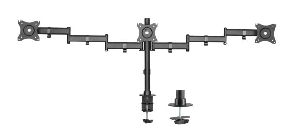 Support moniteur 3 écrans - bras moniteur - écrans jusqu'à 27 pouces - orientable inclinable orienta - VDD World