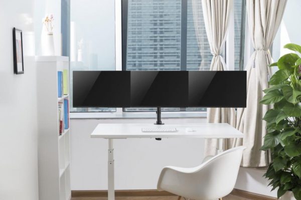 Support moniteur 3 écrans - bras moniteur - écrans jusqu'à 27 pouces - orientable inclinable orienta - VDD World
