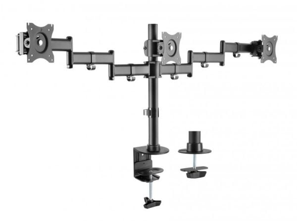 Support moniteur 3 écrans - bras moniteur - écrans jusqu'à 27 pouces - orientable inclinable orienta - VDD World