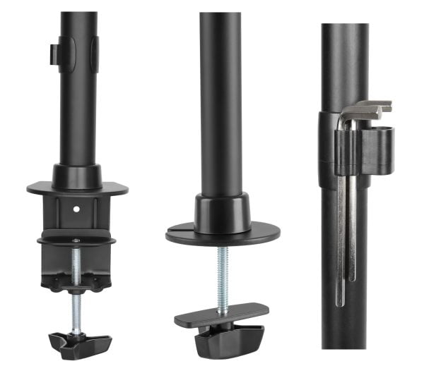 Support moniteur 3 écrans - bras moniteur - écrans jusqu'à 27 pouces - orientable inclinable orienta - VDD World