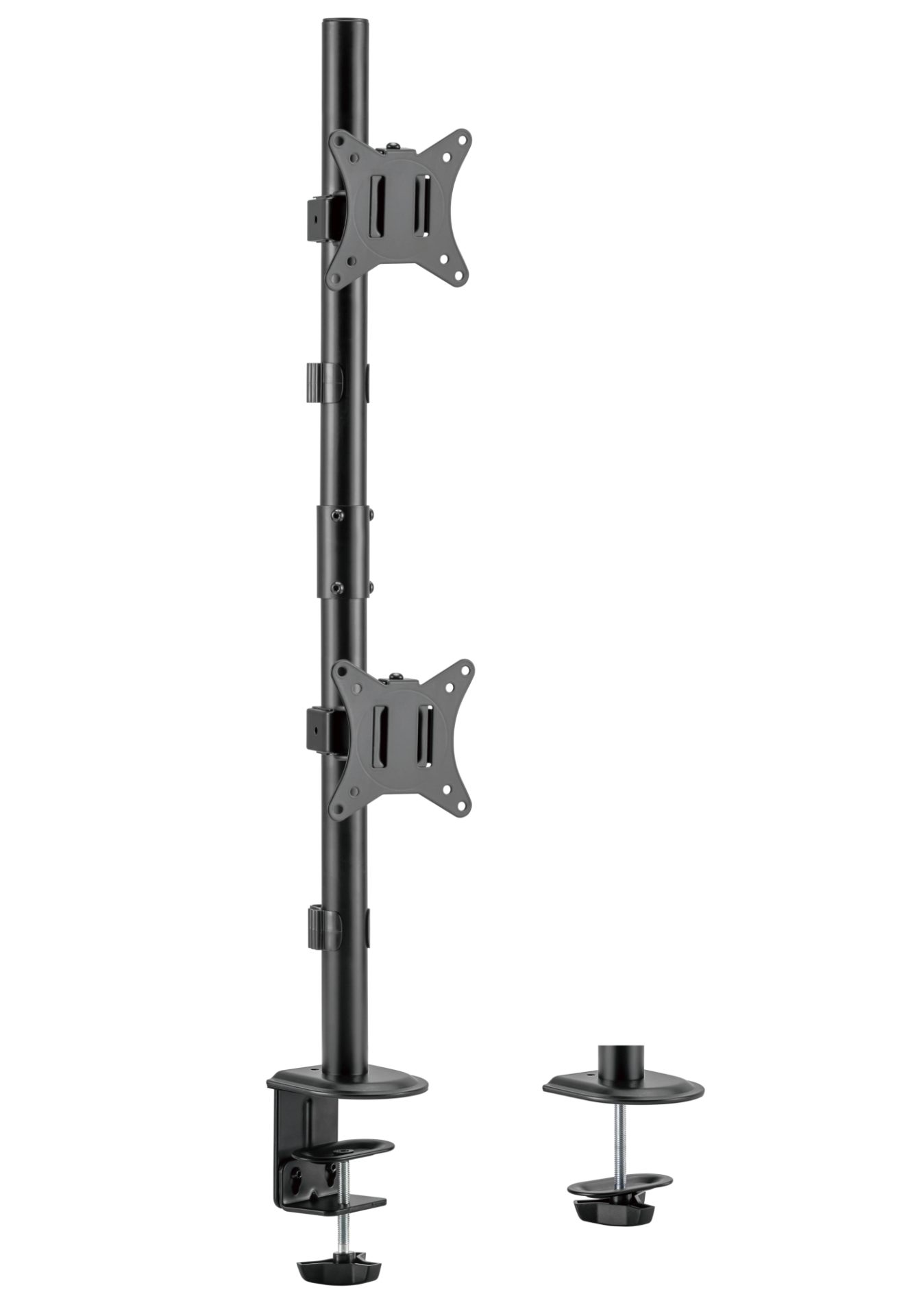 Support de moniteur 2 écrans superposés - bras de moniteur 2 écrans - VDD World Support de moniteur 2 écrans superposés - bras de moniteur 2 écrans - VDD World