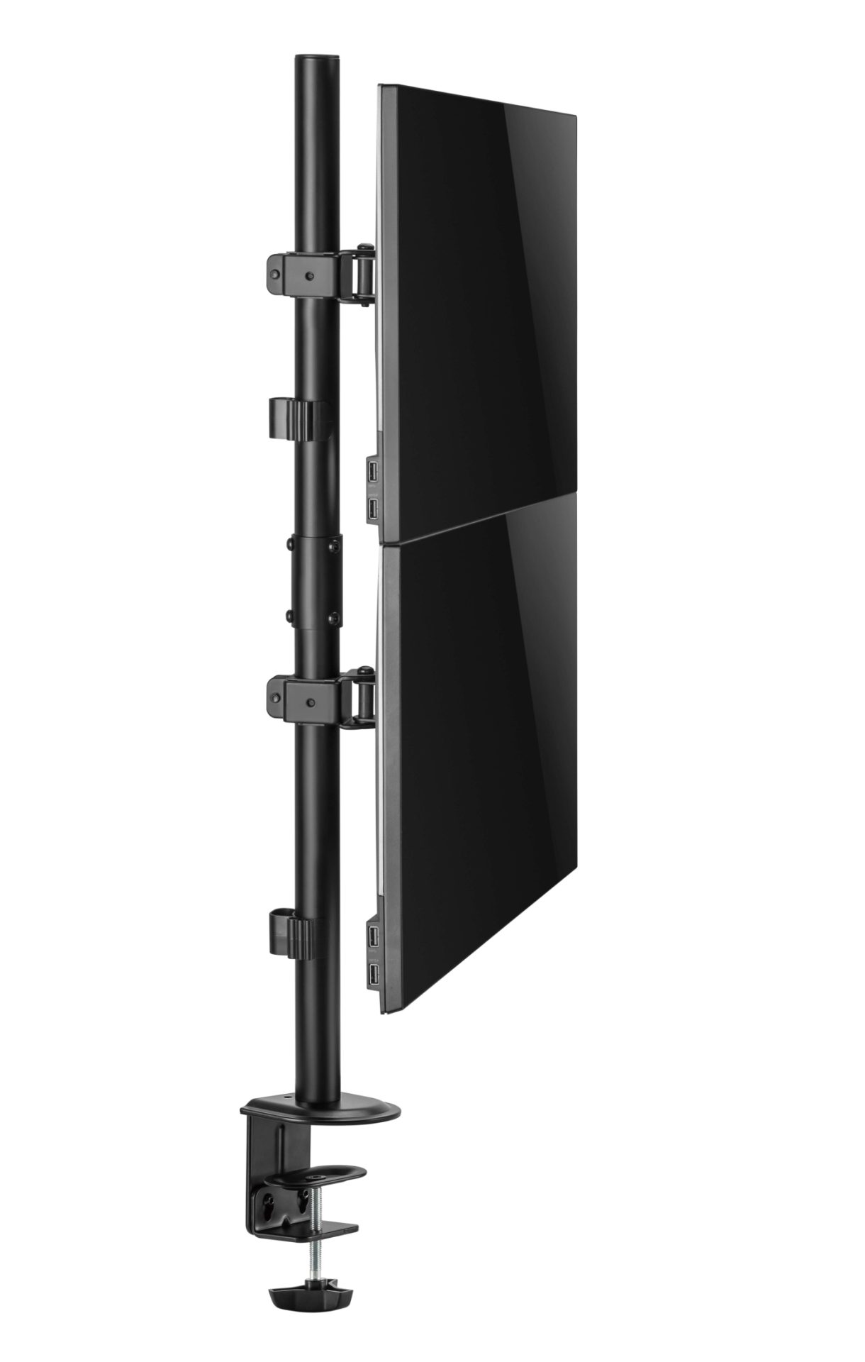 Support de moniteur 2 écrans superposés - bras de moniteur 2 écrans - VDD World Support de moniteur 2 écrans superposés - bras de moniteur 2 écrans - VDD World