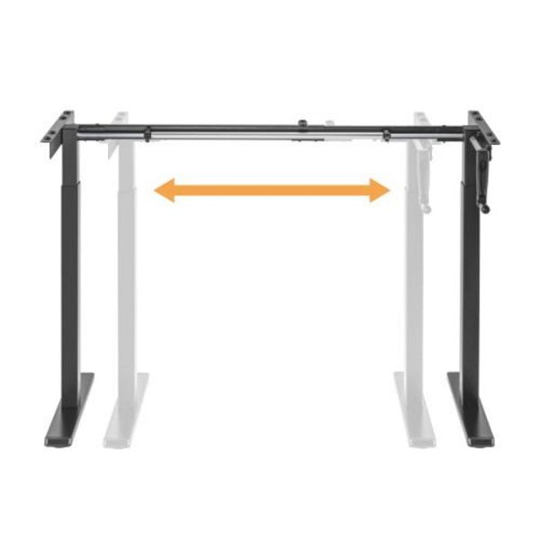 Cadre de bureau assis-debout - réglable en hauteur - taille du bureau 100 à 160 cm - VDD World