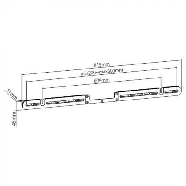 Support mural pour barre compatible avec son Sonos® Arc - support mural - VDD World