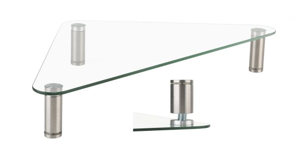 Écran d'affichage modèle d'angle de colonne montante triangle réglable en aluminium verre - VDD World